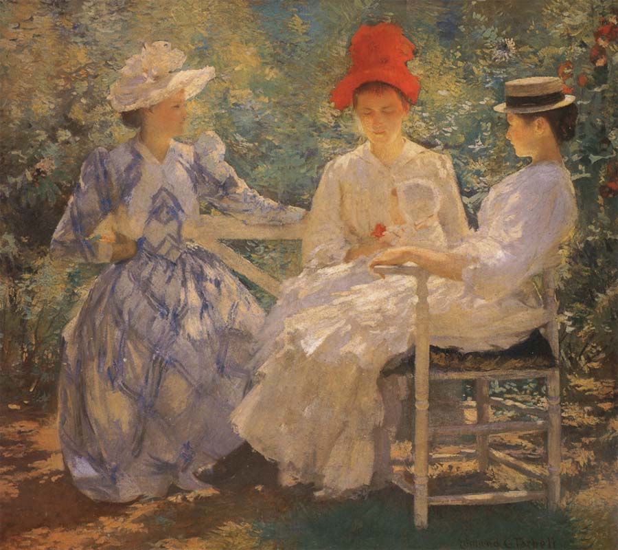 Edmund Charles Tarbell Three Sisters A Study in June Sunlight